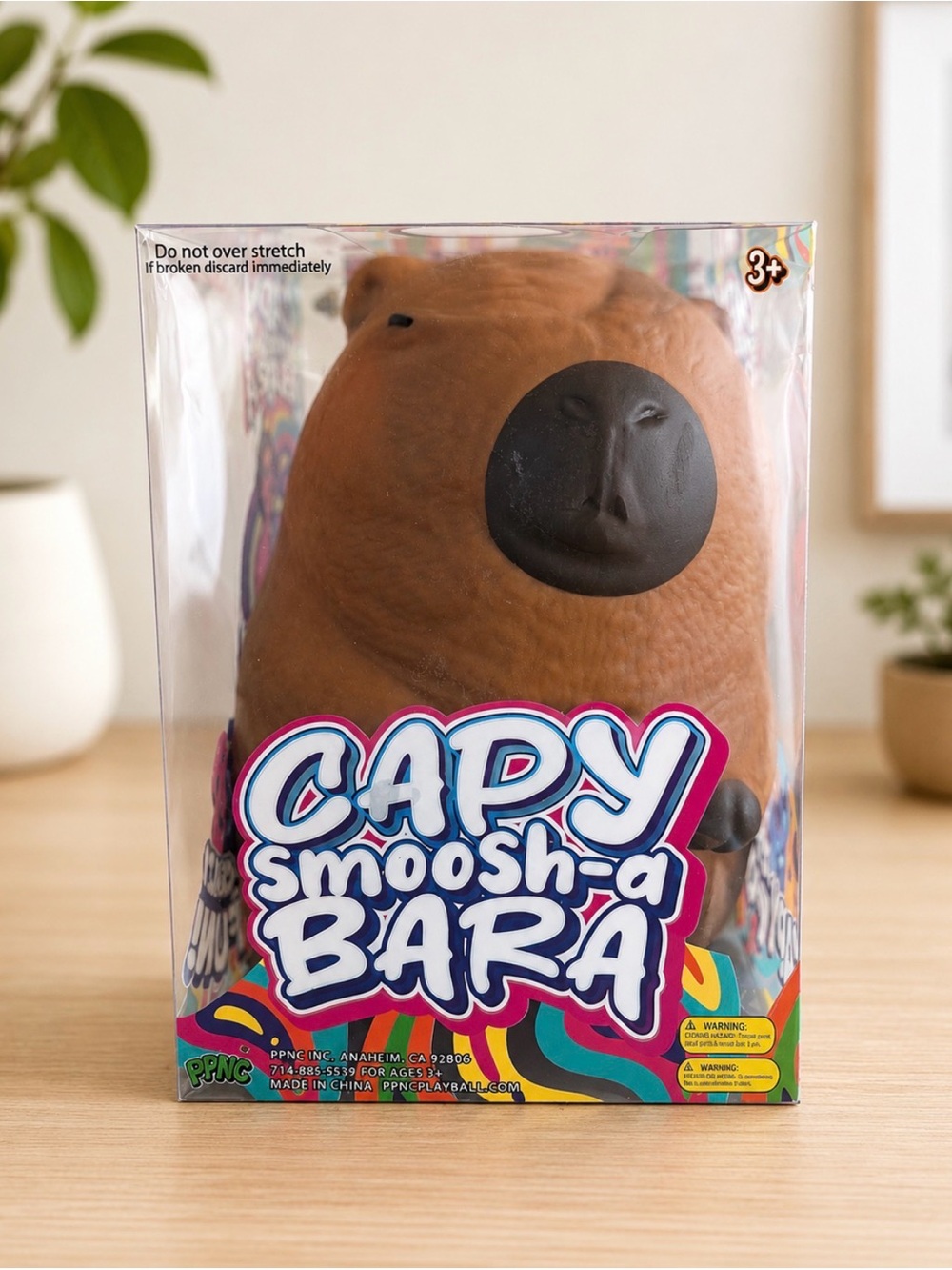 Capy Smoosh-a-Bara Squish Toy - Brown